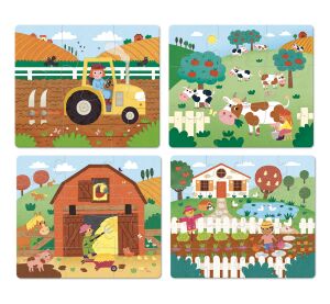 Vilac Wooden Puzzle Farm 4 in 1